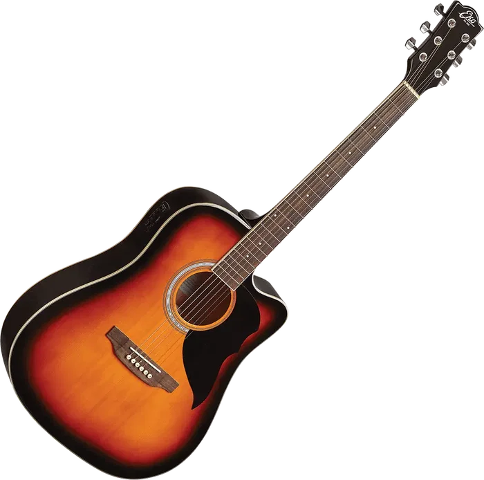 EKO Guitare Acoustique Dreadnought Ranger 6 A/E Cutaway - Brown Sunburst