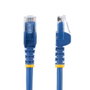 Startech Câble RJ45 Cat6 UTP 5 mètres Snagless Cuivre 24 AWG Gigabit PoE Bleu