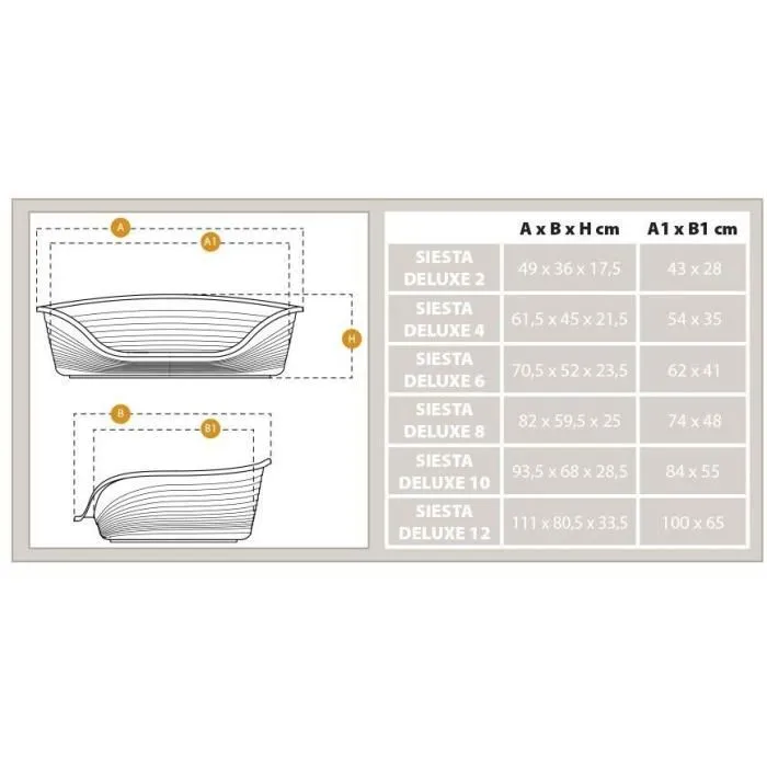 Ferplast Siesta Deluxe Corbeille pour Chat et Petit Chien, Taille 4 (61.5*45*21.5 cm), Bordeaux