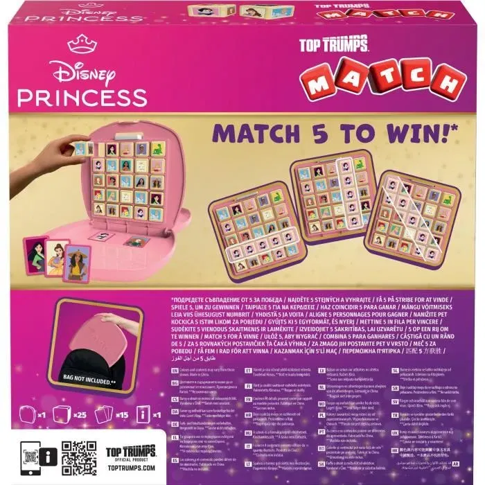 Winning Moves Jeu de Société - Match des Princesses Disney 2025 - Jeu d'observation et de tactique pour 2 joueurs