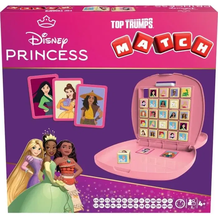 Winning Moves Jeu de Société - Match des Princesses Disney 2025 - Jeu d'observation et de tactique pour 2 joueurs