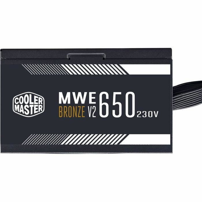 Cooler Master MWE Bronze 650W V2 - Alimentation PC 650W 80 Plus Bronze, Câbles Plats Noirs