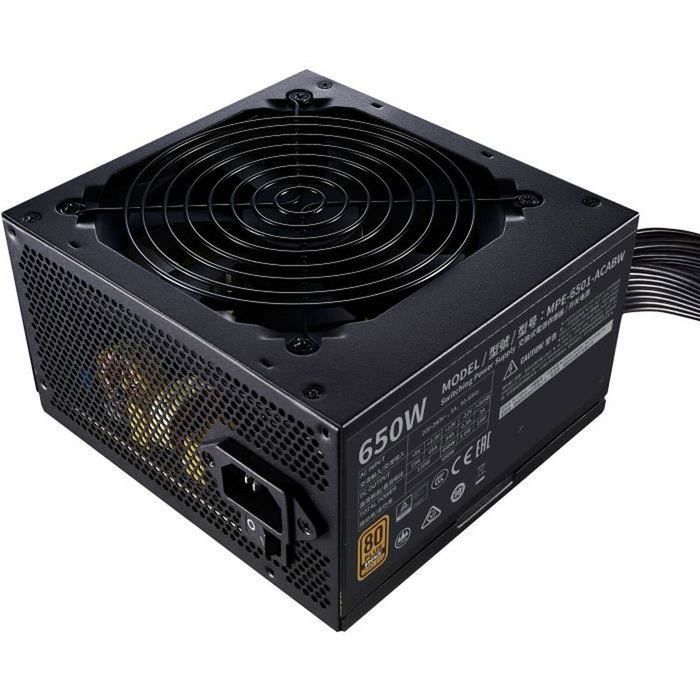 Cooler Master MWE Bronze 650W V2 - Alimentation PC 650W 80 Plus Bronze, Câbles Plats Noirs