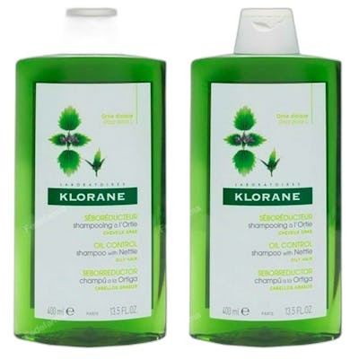 Klorane Shampoing Sébo-régulateur à l'Ortie Bio 2 x 400 ml