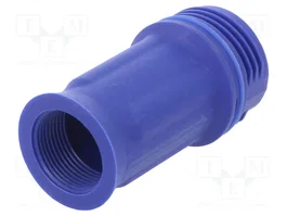 HARTING Boîtier pour connecteurs ronds Han® F+B bleu, droit, IP67/IP6K9K