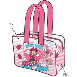 DISNEY - Sac de plage transparent Minnie, 50 x 40 cm en PVC