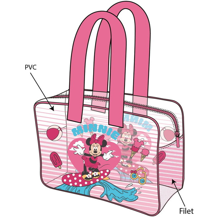 DISNEY - Sac de plage transparent Minnie, 50 x 40 cm en PVC DISNEY - Sac de plage transparent Minnie, 50 x 40 cm en PVC