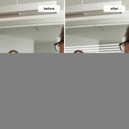 EASY PROTEC Film adhésif pour vitrage effet store vénitien 100 cm x 90 cm, protection intimité, facile à poser et recouper