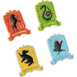 ERIK - Set de 4 pins émaillés Harry Potter thème Poudlard (Hogwarts) - Taille 2,5x4cm