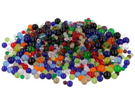 Innspiro Mélange de perles en verre transparentes 4-6-8mm 300g