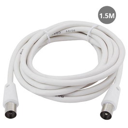 GSC Evolution Câble coaxial TV 1,5m Mâle-Femelle Blanc