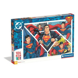 Clementoni Puzzle Superman Maxi Super Color 104 pièces