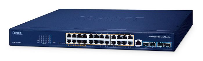Planet GS-6311-24HP4X Commutateur Ethernet géré 24 ports PoE et 4 ports 10G SFP+ Planet GS-6311-24HP4X Commutateur Ethernet géré 24 ports PoE et 4 ports 10G SFP+