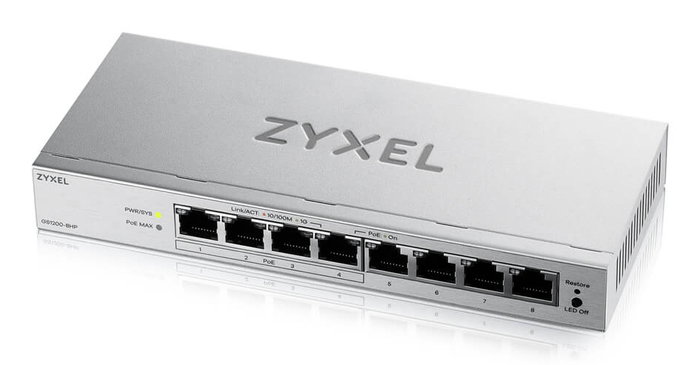 Zyxel GS1200-8HPv3 Switch Gigabit 8 ports (4 PoE+) Zyxel GS1200-8HPv3 Switch Gigabit 8 ports (4 PoE+)