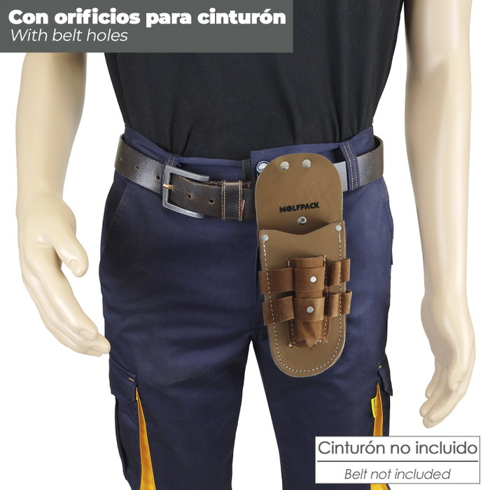 WOLFPACK LINEA PROFESIONAL Housse en cuir pour outils d'électricien