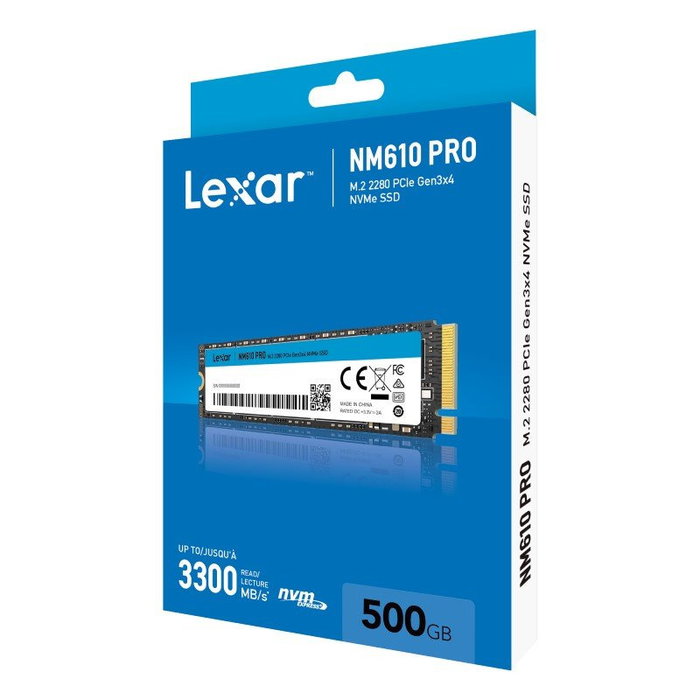 Lexar NM610PRO SSD M.2 2280 500 Go PCIe Gen3x4 NVMe