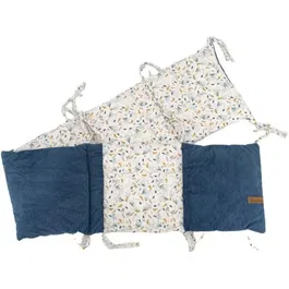 Domiva Tour de lit bébé Au Fil de l'Eau - 30x180 cm adaptable - Décoration de chambre vintage avec personnages