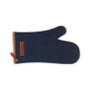 Le Creuset 45100327760800 Gant de four en coton et cuir bleu denim foncé lavable