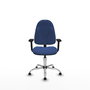 PIQUERAS Y CRESPO Chaise de bureau Algarra, tissu bleu marine, accoudoirs 2D