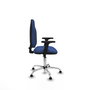 PIQUERAS Y CRESPO Chaise de bureau Algarra, tissu bleu marine, accoudoirs 2D