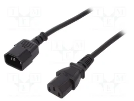 DIGITUS Câble d'alimentation H05VV-F IEC C13/C14 1,2m noir