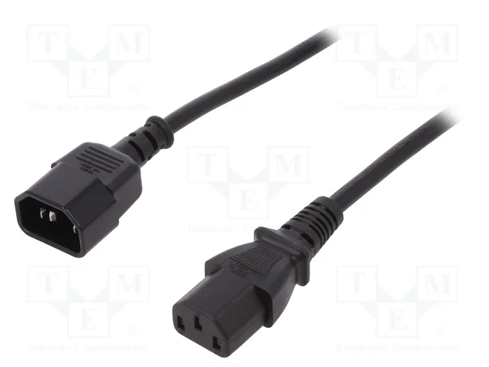 DIGITUS Câble d'alimentation H05VV-F IEC C13/C14 1,2m noir