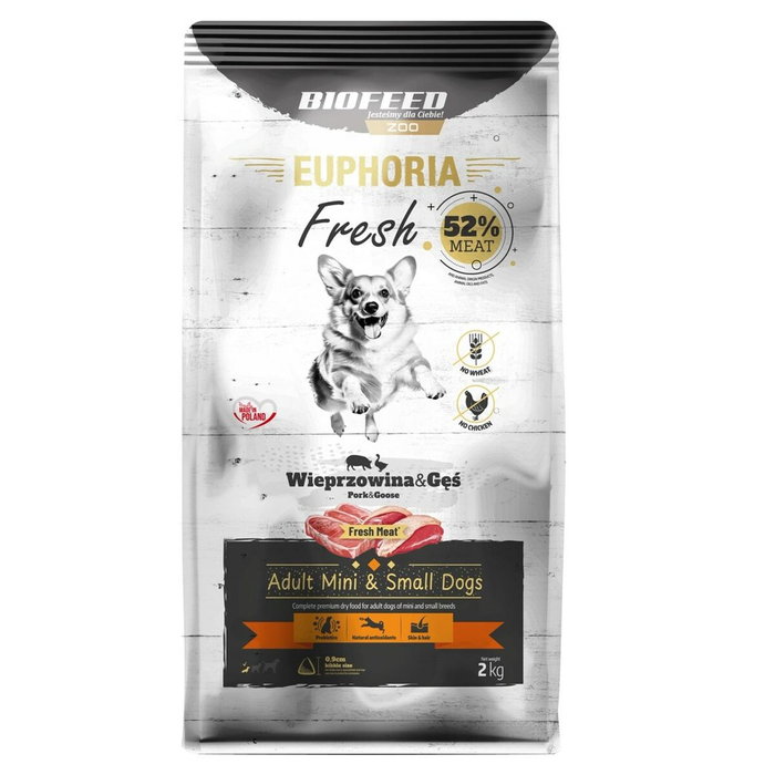 Nourriture Biofeed Euphoria Fresh Adult Mini & Small Pork with goose Cochon 2 Kg Adulte 2,3 Kg Nourriture Biofeed Euphoria Fresh Adult Mini & Small Pork with goose Cochon 2 Kg Adulte 2,3 Kg