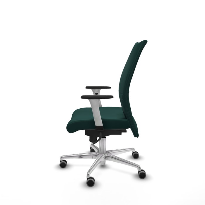 Piqueras Y Crespo Silla Albacete Vert Bouteille avec mécanisme Synchro et base en aluminium