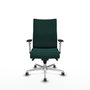 Piqueras Y Crespo Silla Albacete Vert Bouteille avec mécanisme Synchro et base en aluminium