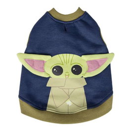 Cerdá Sudadera pour chien à capuche motifs The Mandalorian en coton brushed couleur bleue taille XS