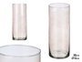 GIFTDECOR Vase Cylindrique en Verre Gris