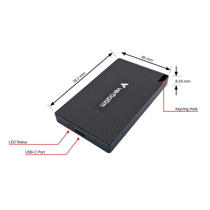 Verbatim Metal Mini SSD 1 To Anthracite