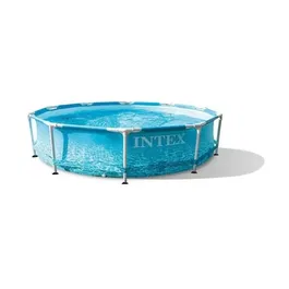 Intex Kit Piscine Hors Sol Tubulaire 28208NP - Metal Frame Ronde 305 x 76 cm - avec Pompe et Filtre à Cartouche