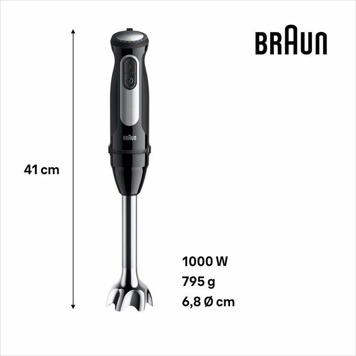 Mixeur plongeant Braun MULTIQUICK 5 PRO MQ 55236 Noir 1000 W