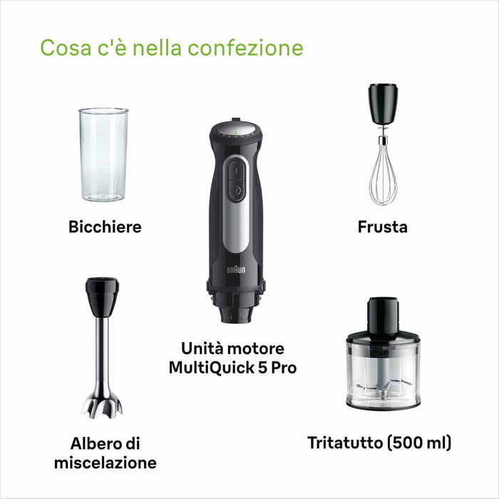 Mixeur plongeant Braun MULTIQUICK 5 PRO MQ 55236 Noir 1000 W