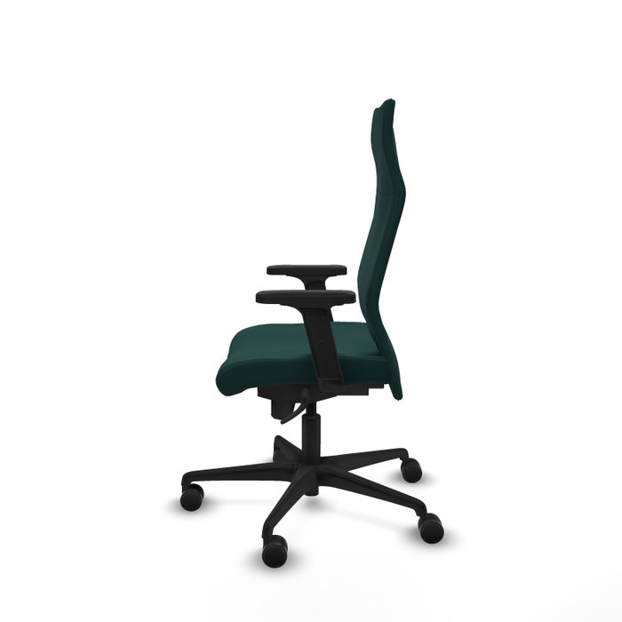 Piqueras Y Crespo Fauteuil Albacete, Mécanisme Synchrone, Similicuir Vert Bouteille, Bras 2D