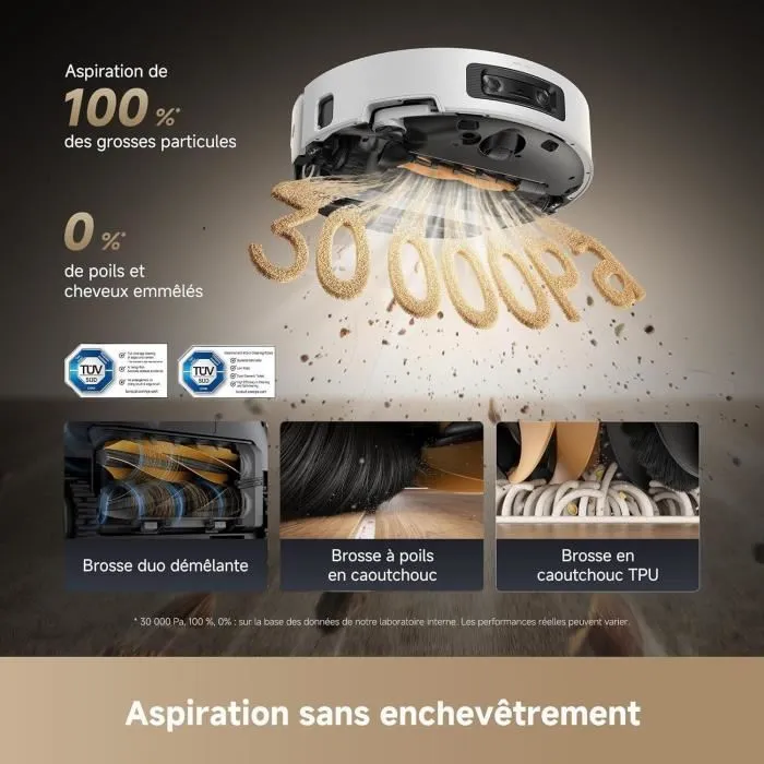 Dreame Aspirateur Balai Robot Aqua 10 Ultra Roller Complete Blanc - RLH71DE-1