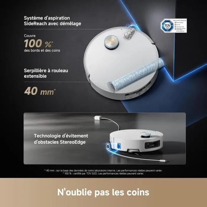 Dreame Aspirateur Balai Robot Aqua 10 Ultra Roller Complete Blanc - RLH71DE-1