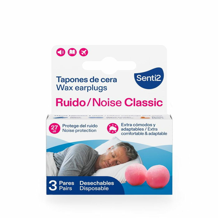 Senti2 Bouchons de cire NOISE (Pack de 3)