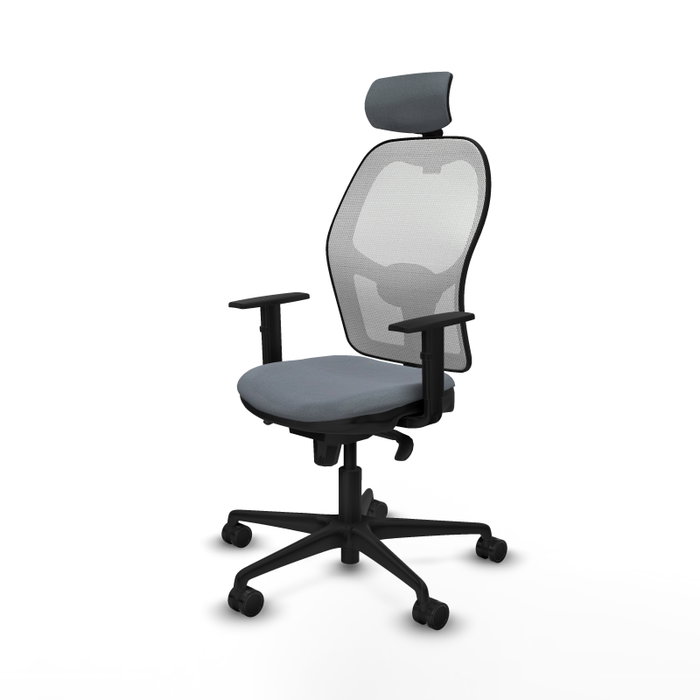 Piqueras y Crespo Chaise de Bureau Jorquera Gris et Blanc