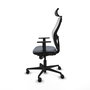 Piqueras y Crespo Chaise de Bureau Jorquera Gris et Blanc