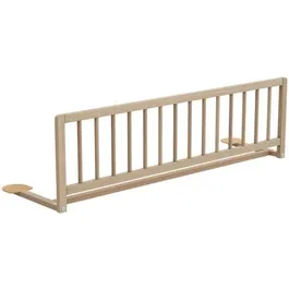 Webaby Barrière de lit SIDO en hêtre brut, sécurité enfant 18 mois-5 ans, 117 cm, adaptée matelas 10-16 cm, bois massif