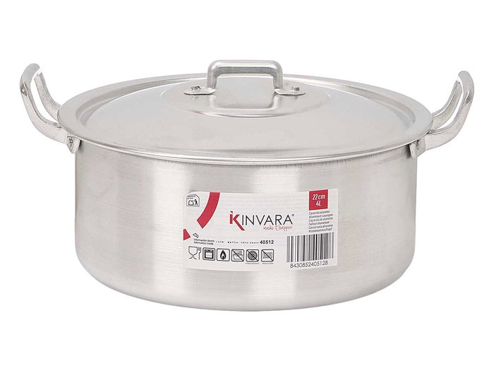 KINVARA Cacerola en aluminium 22 cm, 4 L, Plata KINVARA Cacerola en aluminium 22 cm, 4 L, Plata