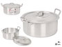 KINVARA Cacerola en aluminium 22 cm, 4 L, Plata