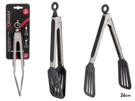 Kinvara Pinza de Cuisine Inox et Nylon Gris 26 x 5.5 x 4 cm (Set de 36)