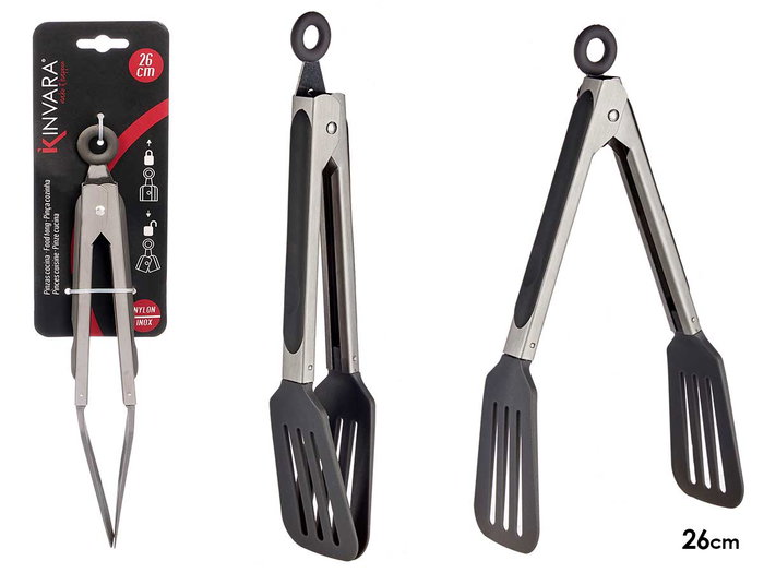 Kinvara Pinza de Cuisine Inox et Nylon Gris 26 x 5.5 x 4 cm (Set de 36) Kinvara Pinza de Cuisine Inox et Nylon Gris 26 x 5.5 x 4 cm (Set de 36)