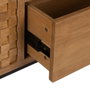 BigBuy Tech Meuble de télévision MARIGNI Noir Naturel 148 x 40 x 60,5 cm