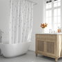ORYX Rideau de douche imperméable Gris et blanc 180x200 cm