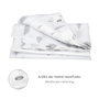 ORYX Rideau de douche imperméable Gris et blanc 180x200 cm