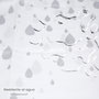 ORYX Rideau de douche imperméable Gris et blanc 180x200 cm